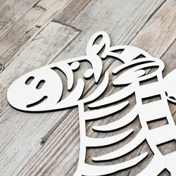 Drevená nálepka na stenu - zvieratká | Biela