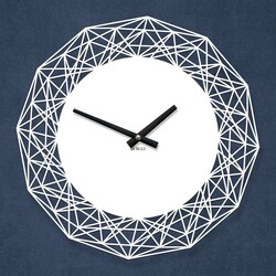 Ceas decorativ living - Linea | Alb