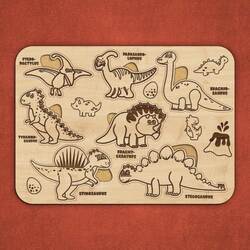 Drevená interaktívna hračka - Dinosaury | Javor