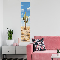 Wooden panel - Cactus in the desert