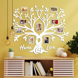 Wooden Family Tree for Multiple Photos | White