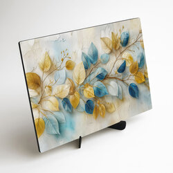 Wooden picture - Decorative leaves