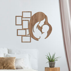 Wooden Photo Frame - Mom and Baby | Tobacco Oak