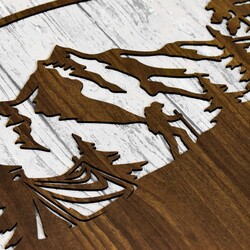 Nástěnná dekorace - Hory  | Ořech