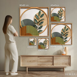 Minimalistická dekorácia s listami - Línie života