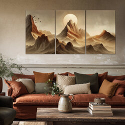 Moderný 3-dielny obraz - Hory