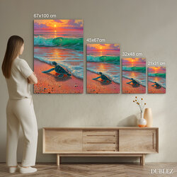 Colorful painting on wood - Turtle