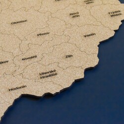 Korková mapa okresů Česka