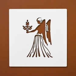 Dekorácia nad posteľ - Znamenie Panna | Biela