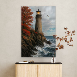 Wooden Wall Art - Lighthouse Over the Sea