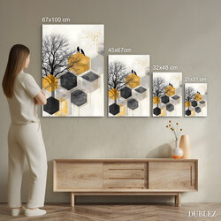 Moderní obraz strom a ptáci - Geomtrix