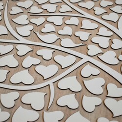 Velká svatební kniha hostů – Ptáčata | Bílá / Dub Sonoma