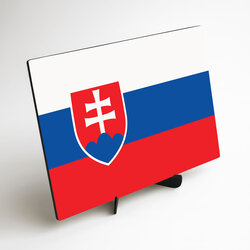 Wooden image of the national flag - Slovak Republic
