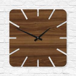 Kitchen Wall Clock - Quadra | Walnut
