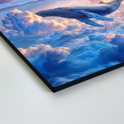 Wooden picture - Whale in the clouds