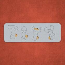 Drevená skladačka pre chlapcov - Náradie | Strieborná