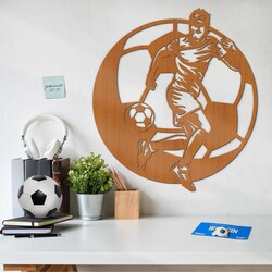 Wooden Wall Art - Football | Cherry