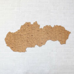 Mapa okresov Slovenska na stenu | Buk