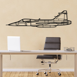 Decorațiune din lemn - Aeronava JAS 39 Gripen CD | Negru