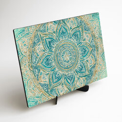 Türkiz mandala a falra - Tisztaság