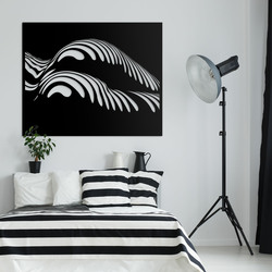 Modern Wall Art for the Bedroom Above the Bed - Act | Black