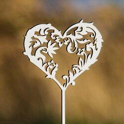 Svadobná zapichovačka do kvetov - Srdce