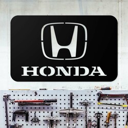 Drevený obraz - Logo značky Honda | Čierna