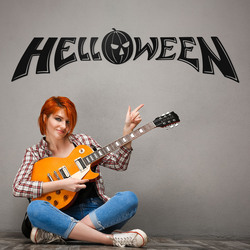 Nástěnné logo ze dřeva - Helloween | Černá