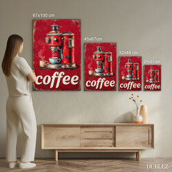 Retro dřevěný obraz - Coffee