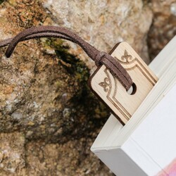 Valentýnský dárek - Dřevěná záložka do knihy