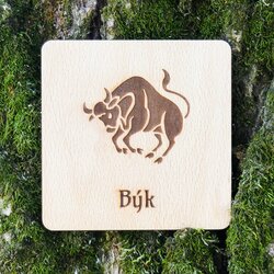 Drevený podpivník - Znamenie býk
