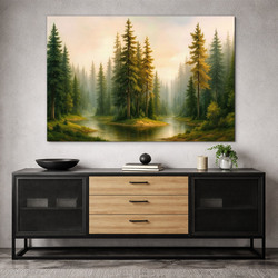 Wooden wall art - Forest landscape