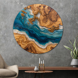 Drevený epoxidový obraz - Delta (UV tlač)