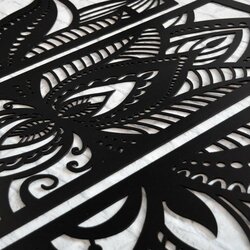 Harmónia mandala - 3 részes falikép | Fekete