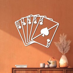 Wooden Wall Art - Cards | White