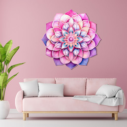 Carved colorful mandala for the wall - Purple dream