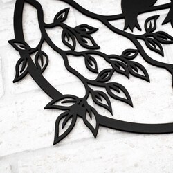 Drevená dekorácia do izby - Hrdličky | Čierna