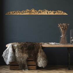 Drevený obraz na stenu - Vysoké Tatry | Dub zlatý