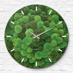 Hodiny s machovým efektom na stenu - Clockmoos (UV tlač)
