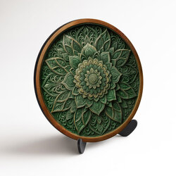 Mandala na zeď - Smaragd