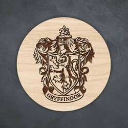 Dřevěné podložky pod hrnky - Fakulty Bradavic