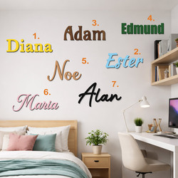 Vlastné meno na stenu z dreva