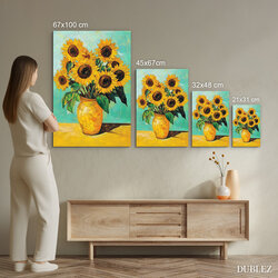 Drevený obraz - Slnečnice
