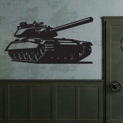 Drevený obraz - Tank | Čierna