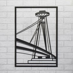 Drevený obraz - Most SNP | Čierna