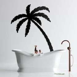 Cut-out Wall Art of a Tree - Palm | Black