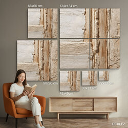 Abstraktní dřevěný obraz - Vrstva