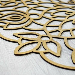 Wooden Mandala on the Wall - Yenefer | Gold Craft Oak