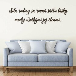 Drevený 3D citát - Sila rodiny  | Wenge