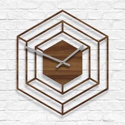 Lacné nástenné hodiny - Factory | Orech